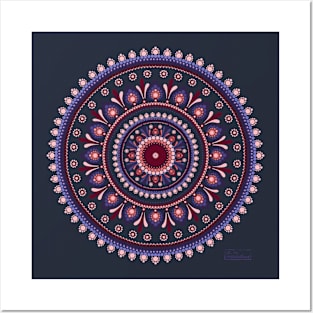 Midnight Festival Mandala Posters and Art